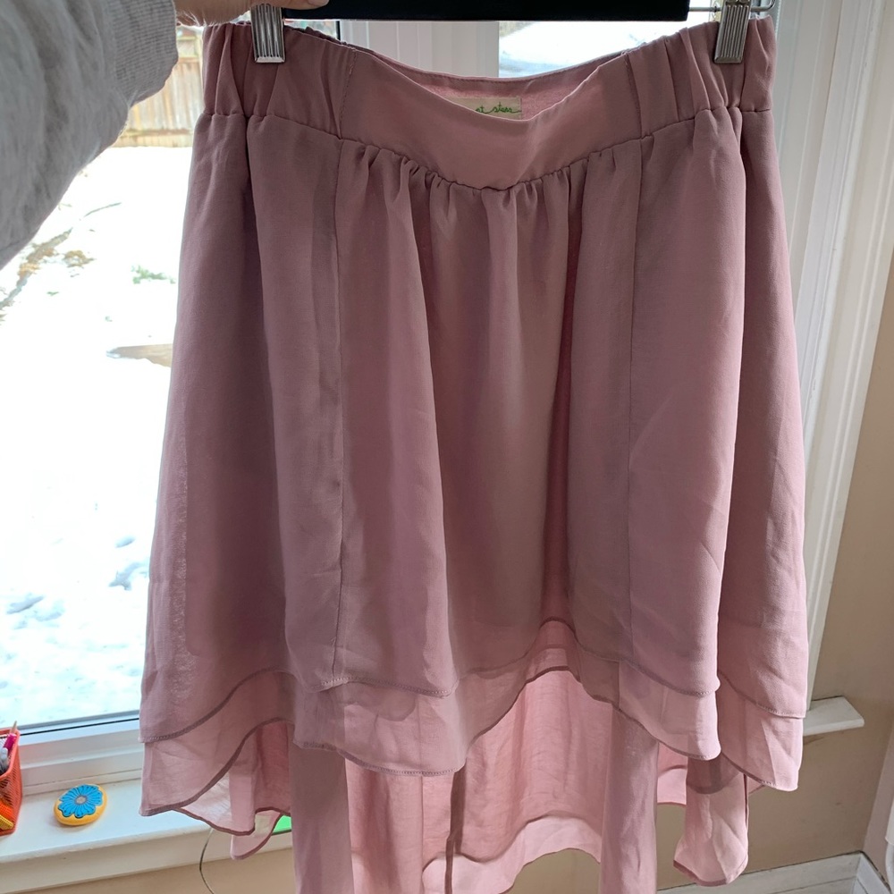 Urban Outfitters Dusty Rose High Low Skirt
